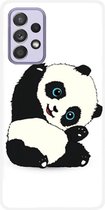 - ADEL Siliconen Back Cover Softcase Hoesje Geschikt voor Samsung Galaxy A72 - Panda