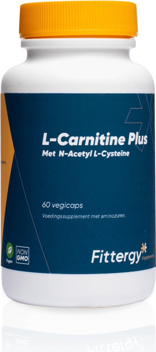 Goedkoopste Fittergy Supplements - L-Carnitine Plus - 60 capsules - Een optimale balans door de combinatie van de aminozuren L-carnitine en N-Acetyl cysteine - Aminozuren - vegan - voedingssupplement