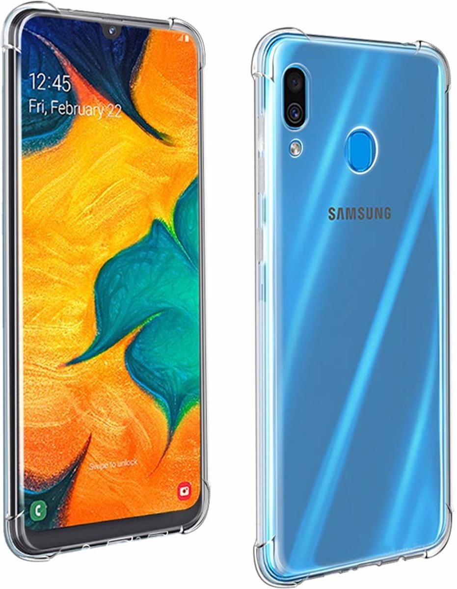 Samsung Galaxy A40 Transparant Anti Shock Hoesje - van Bixb