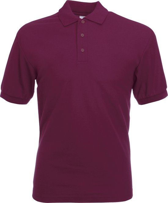 Fruit Of The Loom Heren 65/35 Pique Poloshirt Korte Mouwen (Bordeaux)