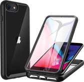 Cazy 360 Graden Hoesje Geschikt voor Apple iPhone SE 2020 / 2022 - zwart