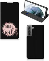 Book Case met Tekst Geschikt voor Samsung Galaxy S21 FE Smart Cover Boho Stay Wild