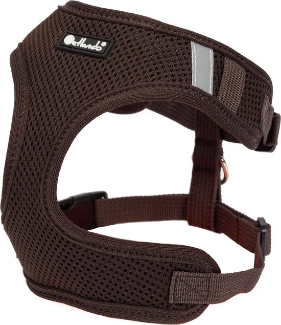 Petlando Hondenharnas Mesh Vest Mokka - Hondentuig - M 32-37/41-53 Cm