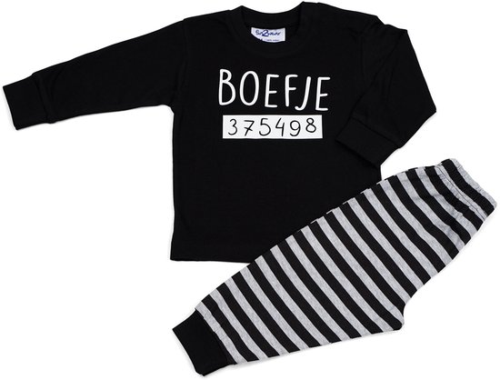 Fun2Wear - Pyjama Boefje - Zwart - Taille 116 -