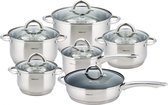 Bol.com Kinghoff 4450 pannenset - 12 delig - RVS - Alle warmtebronnen aanbieding