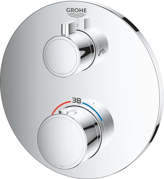 GROHE Grohtherm thermostatische inbouw douchekraan - Douche/Bad omstelling  - Chroom | bol.com