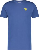 Purewhite -  Heren Regular Fit   T-shirt  - Blauw - Maat XS