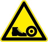 Waarschuwingsbord gevaar voeten - kunststof 400 mm