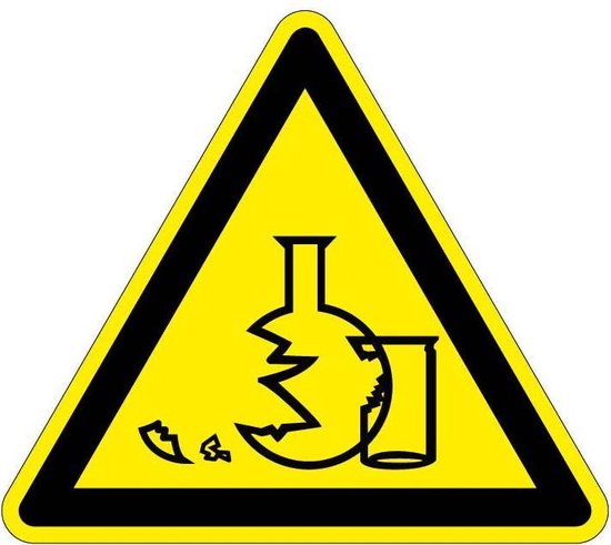 Panneau D'avertissement Danger Amiante - Plastique Rigide 1 Mm - Format Paysage 300x100 Mm - Conforme Aux Normes Sécurité