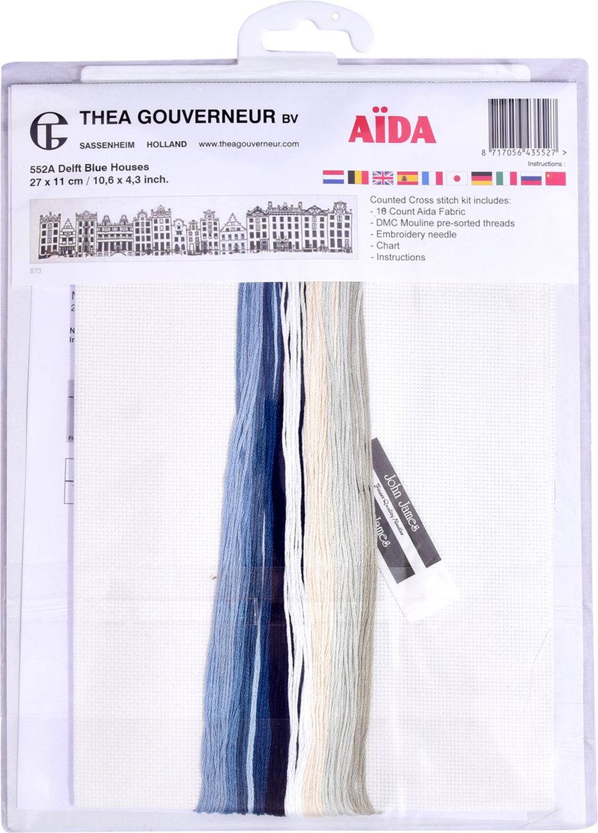 Thea Gouverneur 2025 Letterlap - Aida stof wit