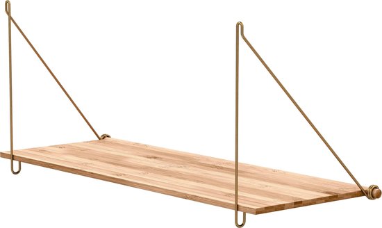We Do Wood - Loop Shelf - Système d'étagères en bambou - Laiton