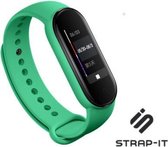 Siliconen Smartwatch bandje - Geschikt voor  Xiaomi Mi band 5 / 6 siliconen bandje - aqua - Strap-it Horlogeband / Polsband / Armband