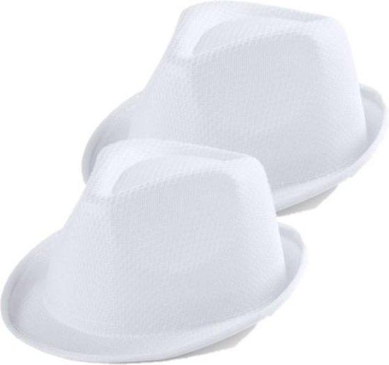 6x chapeau fedora blanc pour enfants - chapeaux de fantaisie | bol.com
