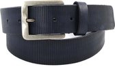 Riem navy leren