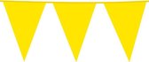 Wefiesta - Vlaggenlijn - Slinger - Vlaggetjes lijn - 10 Meter - XXL vlaggen - 30cm breed - 45cm hoog - Plastic - Geel - Binnen - Buiten - Versiering - Feest.