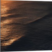 Dibond - Zee tijdens Zonsondergang - 80x80cm Foto op Aluminium (Met Ophangsysteem)