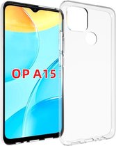 OPPO A15 TPU Siliconen Back Cover Transparant