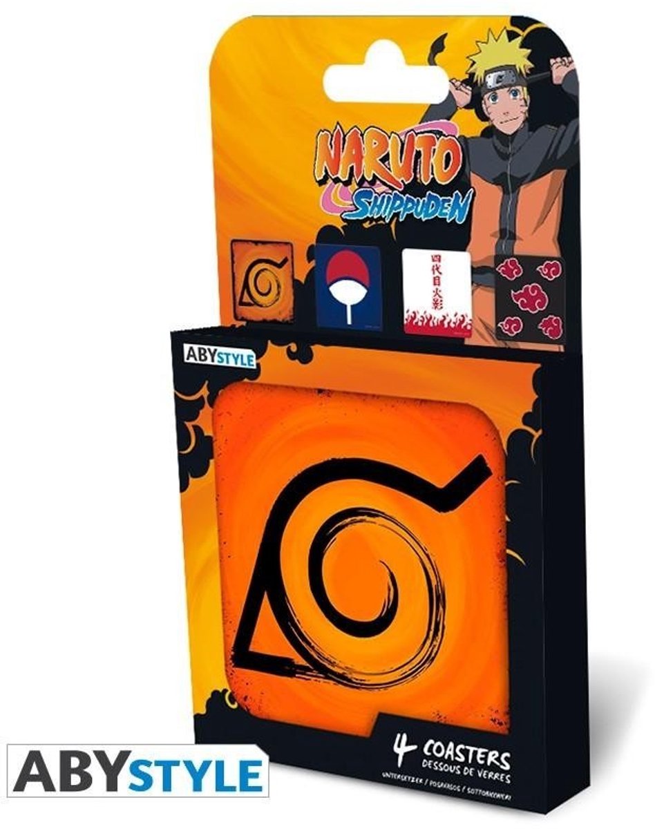 Naruto Shippuden - Set van 4 Onderzetters