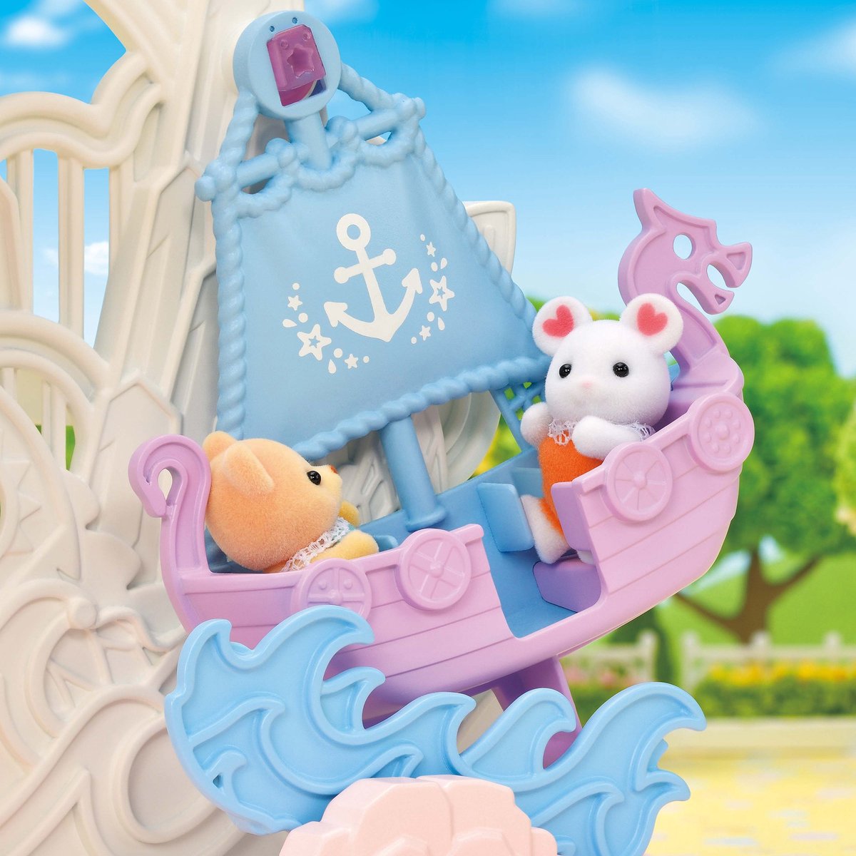 Sylvanian Families 5537 baby pretpark- schommelschip- raket- reuzenrad- kasteel- 3 babyfiguren — afbeelding 10