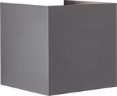 BRILLIANT lamp, Haliz LED buiten wandlamp donkergrijs, metaal/glas, 1x 6W LED geïntegreerd, (540lm, 3000K), A+