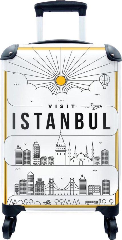Valise - City view Istanbul - blanc - 35x55x20 cm - Bagage à main - Trolley  | bol