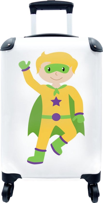 Valise - Illustration pour enfants d'un super-héros en action avec un  costume jaune -... | bol.com