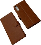Huawei P30 Bruine Portemonnee Wallet Case -TPU  hoesje met pasjes Flip Cover - Boek  beschermend Telefoonhoesje