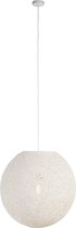 QAZQA corda - Landelijke Hanglamp - 1 lichts - Ø 600 mm - Wit - Woonkamer | Slaapkamer