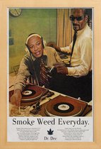 JUNIQE - Poster in houten lijst Smoke Weed Every Day - Snoop Dogg