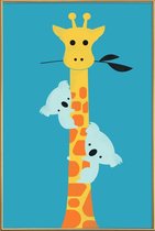JUNIQE - Poster met kunststof lijst I'll Be Your Tree -30x45 /Blauw &