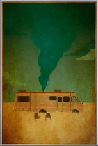 JUNIQE - Poster met kunststof lijst Breaking Bad Cooking -20x30 /Bruin