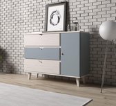 Dressoir Macon - Blauw - Wit - 120 cm