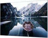 Wandpaneel Natuurpark Fanes-Sennes-Prags Tirol  | 210 x 140  CM | Zwart frame | Wandgeschroefd (19 mm)