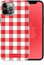 Lushery Hoesje - geschikt voor iPhone 12 Pro - Fashion Back Case Hoesje - Giddy Gingham