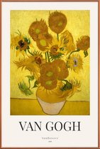 JUNIQE - Poster met kunststof lijst Van Gogh - Zonnebloemen