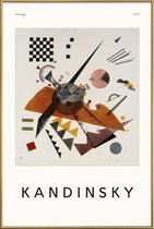 JUNIQE - Poster met kunststof lijst Kandinsky - Orange -40x60 /Ivoor &