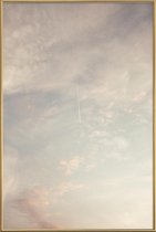 JUNIQE - Poster met kunststof lijst Creamy Skies -30x45 /Grijs & Ivoor