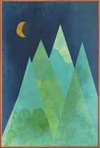 JUNIQE - Poster met kunststof lijst Norway -30x45 /Blauw & Groen
