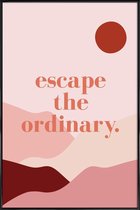 JUNIQE - Poster met kunststof lijst Escape the Ordinary -13x18 /Roze