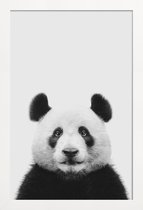 JUNIQE - Poster in houten lijst Panda II -30x45 /Wit & Zwart