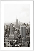 JUNIQE - Poster met kunststof lijst Los Angeles -13x18 /Wit & Zwart