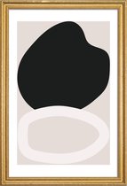 JUNIQE - Poster met houten lijst Dark Transparent -40x60 /Grijs &