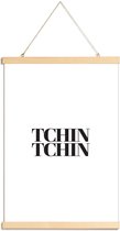 JUNIQE - Posterhanger Tchin Tchin -20x30 /Wit & Zwart