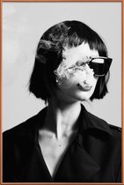 JUNIQE - Poster met kunststof lijst Smoke III -20x30 /Wit & Zwart