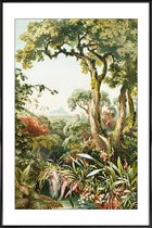JUNIQE - Poster in kunststof lijst Botanical Forest -30x45 /Grijs &