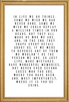 JUNIQE - Poster met houten lijst Life Is Beautiful -30x45 /Wit & Zwart