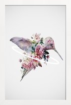 JUNIQE - Poster in houten lijst Kolibri -20x30 /Kleurrijk