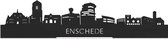 Standing Skyline Enschede Zwart hout - 60 cm - Woondecoratie design - Decoratie om neer te zetten en om op te hangen - Meer steden beschikbaar - Cadeau voor hem - Cadeau voor haar - Jubileum - Verjaardag - Housewarming - Interieur - WoodWideCities