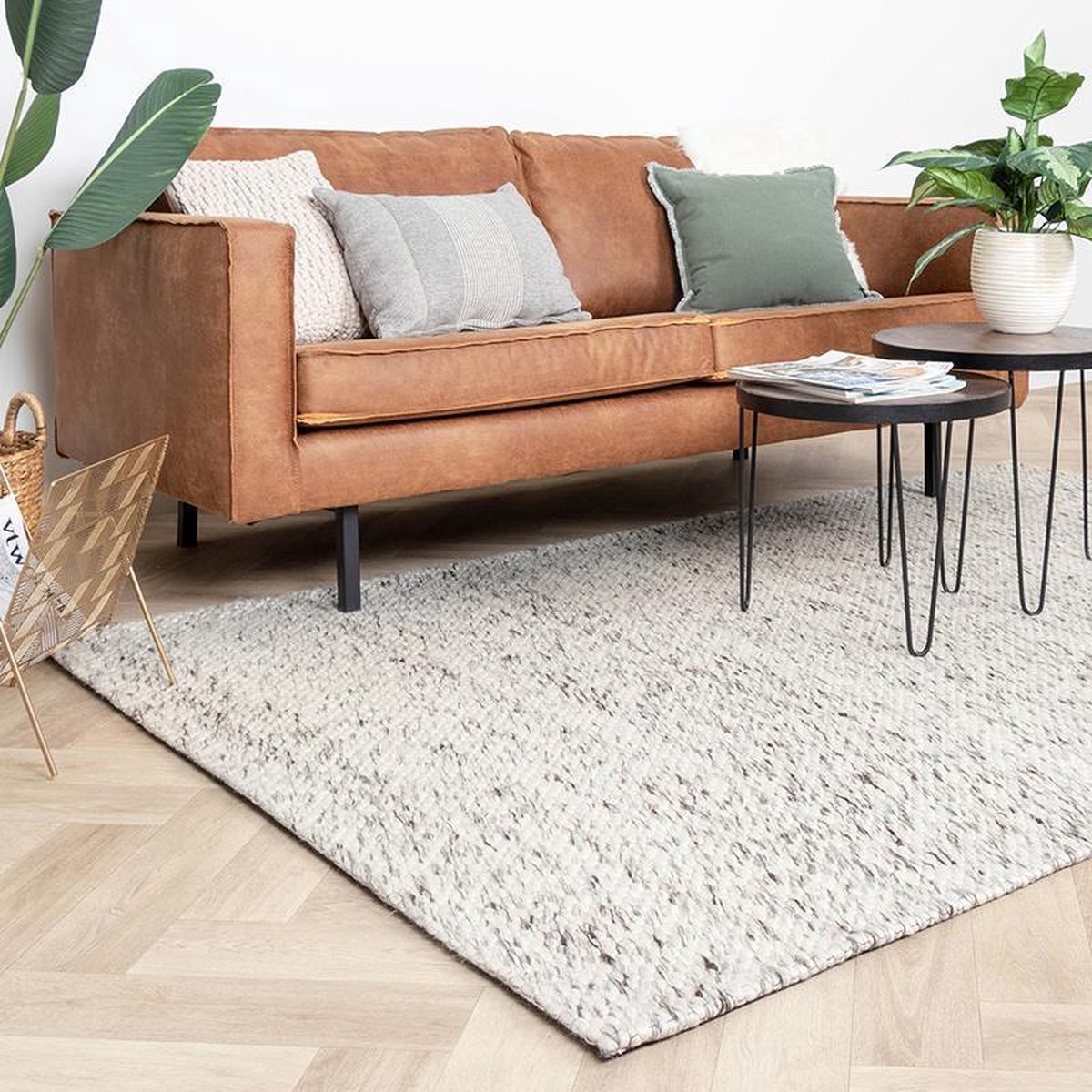 Studio Clarice Wollen vloerkleed - Melange Creme Gemeleerd - 230x330cm
