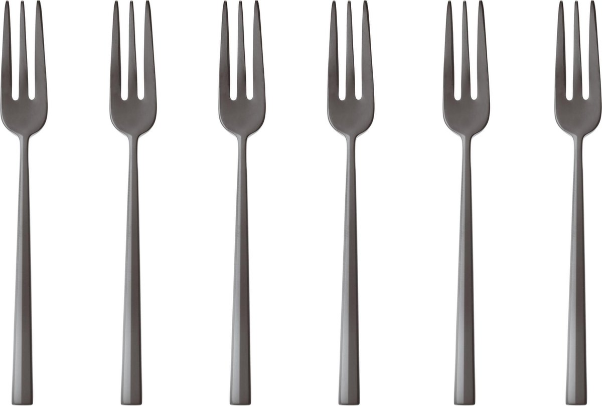 Goedkoopste Sambonet Gebaksvorkjes Rock Zwart 6 Stuks